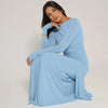 Elegant Long Sleeve Ruched Sexy Maxi Dress Women Gown Autumn Draped Bodycon Long Dresses Female Clothing