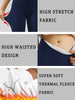 Plus Size Thermal Fleece-Lined Leggings With For Women. Features Tummy Control, Thick Soft Fabric For Winter Workouts
