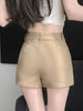 Korean High Waisted A Line Shorts Ladies Solid Color All-Match Slim Casual Short Pants Women Sexy Girl Elastic Tight Shorts