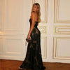 Evening Dresses Women Elegant One Shoulder Sexy Mesh Dress Maxi Flower Wedding Guest Party Dresses Bodycon