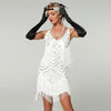 1920s Flapper Roaring Plus Size 20s Great Lady MIni Short Dress Gatsby Fringed Sequin Beaded Lady Mini Tassels Dress