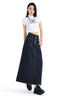 High Waist Denim Skirt Women Autumn Single Buttons Long Skirt Women Korean Style Casual Jeans Skirts Womens