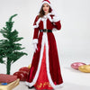 Deluxe Classic Mrs. Claus Christmas Costume Xmas Party Santa Claus Cosplay Women Red Dress Christmas Queen Carnival Party Dress