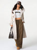 Women's Retro Corduroy Cargo Pants Casual Drawstring Straight Sports Pants Drape Daily Commuting Wide Leg Pants