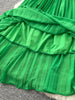 Spring Autumn Elegant Dress for Women French Mushroom Edge Crimping Loose Chiffon Long Sleeve Long Dress C141