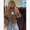 Plaid Scarf Two-sided Jacket Vintage Lapel Double Row Buckle With Pockets Loose Casual Women's Outwear Chic Street Daily Outfit