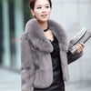 Korean Women Long Sleeved Fur Jacket Ladies High End Faux Fur Short Coat Winter Female Large Size 5XL Plush Outwear