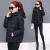 Winter Women's Cold Coat Parkas Hooded Padded Jacket Cropped Jacket Plus Size Long Sleeve Top Korean