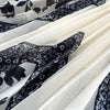 American European Style Women's Casual Elegant Pleated Dress Long Sleeve Printed Ankle Length Dress