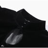 Elegant Black Women's Jacket Stand Collar Hollow Out Full Sleeve Waist-Closed Lady Coats Spring Chic Female Streetwear