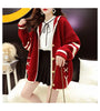 Korean Female Hooded Knitting Cardigan Jacket Retro Lazy Wind Women Loose Fit Sweater Outerwear Spring Autumn Lady Knitwear Coat