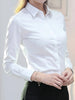 Spring Autumn black white shirt women's Korean version slim fit long sleeved workwear shirt professional dress formal top