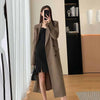 Korean Style Chic Office Lady Long Blazers Elegant Double Breasted Blazer Jacket Women Streetwear Trench Coat