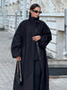 Burgundy Long Trench Coat Women Lapel Double Breasted Belted Waist Cape Collar Overcoat Loose Windbreaker Lady Winter Outerwear