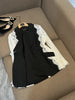 High Street Designer Jacket Women's Stylish Color Block Lace Patchwork Blazer