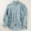 Harajuku Cotton Denim Spring Blouses Long Sleeve Women's Embroidered Shirts Pretty Blouses Woman Jean Shirts