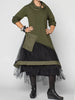 Women's Dress Cowl Neck Patchwork Mesh Tiered Long Sleeve Maxi Dress Vintage Casual A-Line Aysmmetric Hem Dress-ONLY Black Part