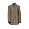 The Ultimate Store Hit Women's Mid-Length Oversized Blazer with Shoulder Pads for Petite Figures, Casual Suit Jacket