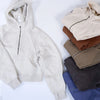 Lulu Flora Winter women's sports sweater camping half-zip hooded shirt with fleece outdoor running warm jacket, thickened