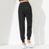 Woman Yoga Pants Loose Slim Quick-Dry Yoga Pants Pleated Hem Bound Running Fitness Capris Pockets Jogging Pants Sports Pants
