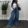 Women Streetwear Washed Denim loose Pants Jeans Autumn Winter Loose Safari Style Cargo Harem Hip Hop Jean