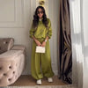 Casual Coats Pants Sets Women Loose Long Sleeves Single Breasted Elastic Waist Knot Suits Female Spring Solid Set Lady