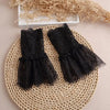 Elegant Detachable Wedding Cuffs for Women Bridal Wrist Cuffs with Lace Pleated Design Cuffs for Wedding Dress and Formal Attire