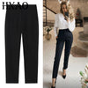 balck Flared Pants women's pants elegant Urban High Waist slim Tailoring pants for woman Office Wear Woman Trousers