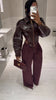 Women Loose Suede Jacket Long Sleeve Pockets Zipper Oversized Jacket Autumn Winter Lady High Street Outwear