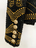 High Street F/W Designer Jacket Women's Metal Rivet Beaded Tweed Jacket