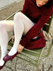 Women's ‘Urban Dreamgirl’ Velvet Leggings - Plush Vanilla Fit Modern Silhouette for a Sweet Street Style Statement