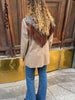 Women's Oversized Blazers Back Bandana Paisley Patchwork Tassels Suit Jacket Autumn Office Lady Lapel Long Sleeve Loose Coat