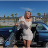 Vintage Hollow Out Floral Lace Off Shoulder Maxi Dress Women Flare Long Sleeve Slim Dresses Elegant Lady Party Robe