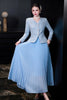 Ladies Suit Set Festival Outfit for Woman Autumn Winter Sequin Tweed Jacket Skirt 2 Piece Matching Set Dress