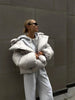 Winter Warm Puffer Jackets Women's Loose Parkas Coat Hooded Bread Jacket Outwear Cotton-padded Solid Quilted Jacket