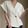 Women's Vest Coat Spring Autumn V-neck Solid Color Ladies Vest Jacket Slim Korean Version Elegant Lady Waistcoat