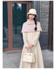 Winter Long Wool & Blends Coat for Women Chic Elegant Womans Clothing Skirted Woolen Overcoat