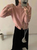Soft Comfortable Stand-Up Collar Sweater Cardigan Women Simple Single Breasted Cardigans Coat Autumn Solid Knitted Outerwear