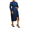Women's Set Full Sleeve Long Blazer Coat+ Long Dress Suit Winter Streetwear Two 2 Piece Set Africa OL Work Outfits