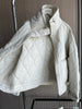 Quilted coat for women Quilted Jacket With Ties beige drawstring high neck pocket clip cotton jacket for women