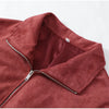 Women Faux Suede Cropped Jacket Stand Collar Snap Button Epaulet Detail Long Sleeve Loose Moto Outerwear Edgy Fall Daily Jackets