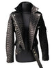 Leather PU Snake-skin Imitation Jacket Turn Down Collar Biker Moto High Street Zip-up PU Short Coat for Women's Winter Autumn