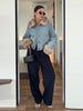 Furry Trim Cropped Denim Jacket Single Breasted Long‑Sleeve Winter Women Warm Outerwear Versatile Lady Casual Jean Coat