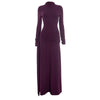 Solid Color Elegant High Neck Long Sleeve Ruched Ribbon Dress Women Bodycon Party Club Evening Dress Winter