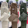 Women Warm Spring Winter Button Pockets Ruffles Vintage Big Large Plus Sizes Casual Party Loose Pant