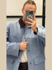 Oversized Tie Waist Short Trench Coat Stand Collar Long Sleeve Patch Pockets Spring Chic Daily Casual Women Jacket