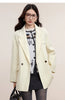 Women's 100% Wool Blazer Tailored Coat Winter Classic Suit Jacket Elegant Lady Warm Windproof Outerwear W54OA8778