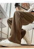 Autumn Winter Loose All-match Corduroy Pants Elastic Waist Solid Fleece Casual Straight Pants Vintage Women Clothing