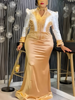 Plus Size Evening Dresses for Women African Gown Elegant Muslim Wedding Party Long Dress Ankara Ladies Clothing Outfits