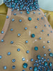 Sexy Sparkly Silver Rhinestone See Through Mesh Long Dress Women Evening Birthday Party Bar Stage Show Costume